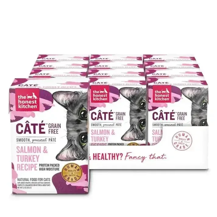 The Honest Kitchen Cate Grain Free Salmon & Turkey Pate Wet Cat Food 12/5.5oz