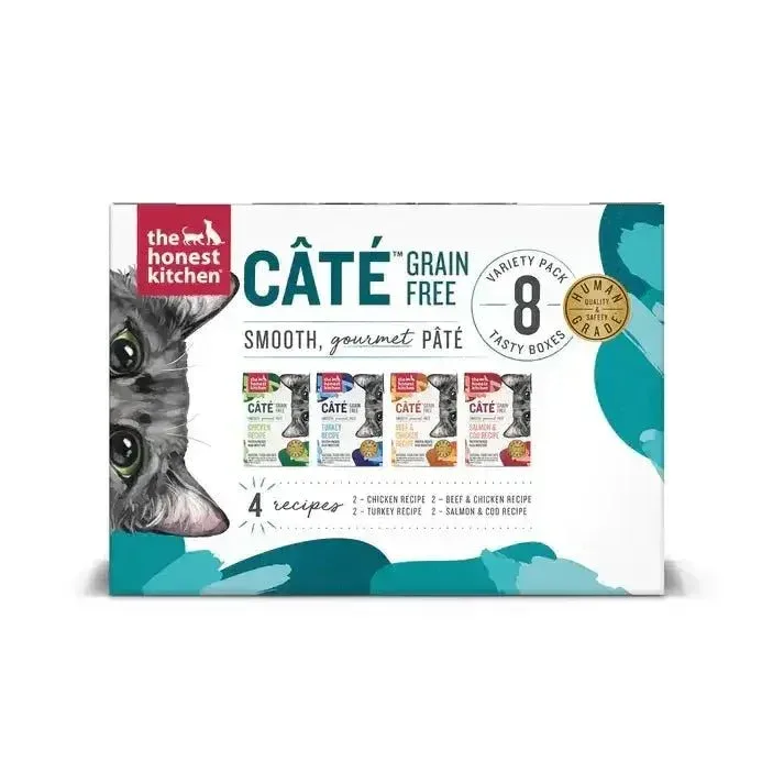 The Honest Kitchen Cate Grain Free Wet Cat Food Pate Variety Pack 8/5.5oz
