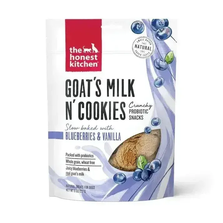 The Honest Kitchen Goat's Milk N' Cookies: Slow Baked with Blueberries & Vanilla Dog Treats 8oz