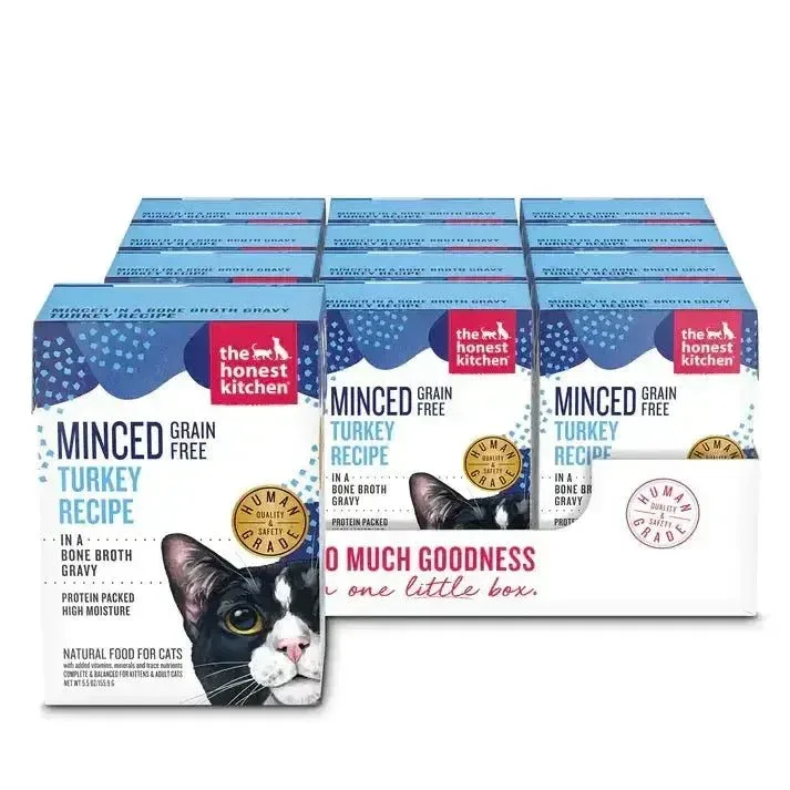 The Honest Kitchen Grain Free Minced Turkey in Bone Broth Gravy Wet Cat Food