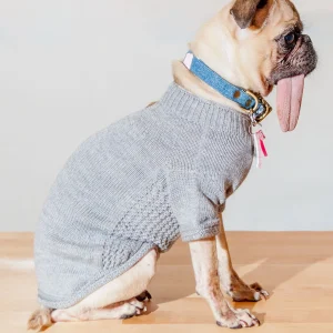 The Mabel Dog Sweater in Grey (Made in the USA) <>