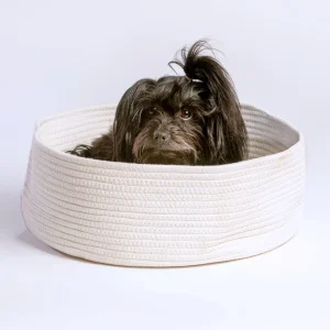 The MarmaBea Basket Pet Bed with Furry Pillow (FINAL SALE)