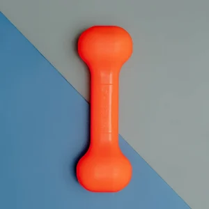 The Perfect Bone Dog Toy in Orange (Made in the USA)