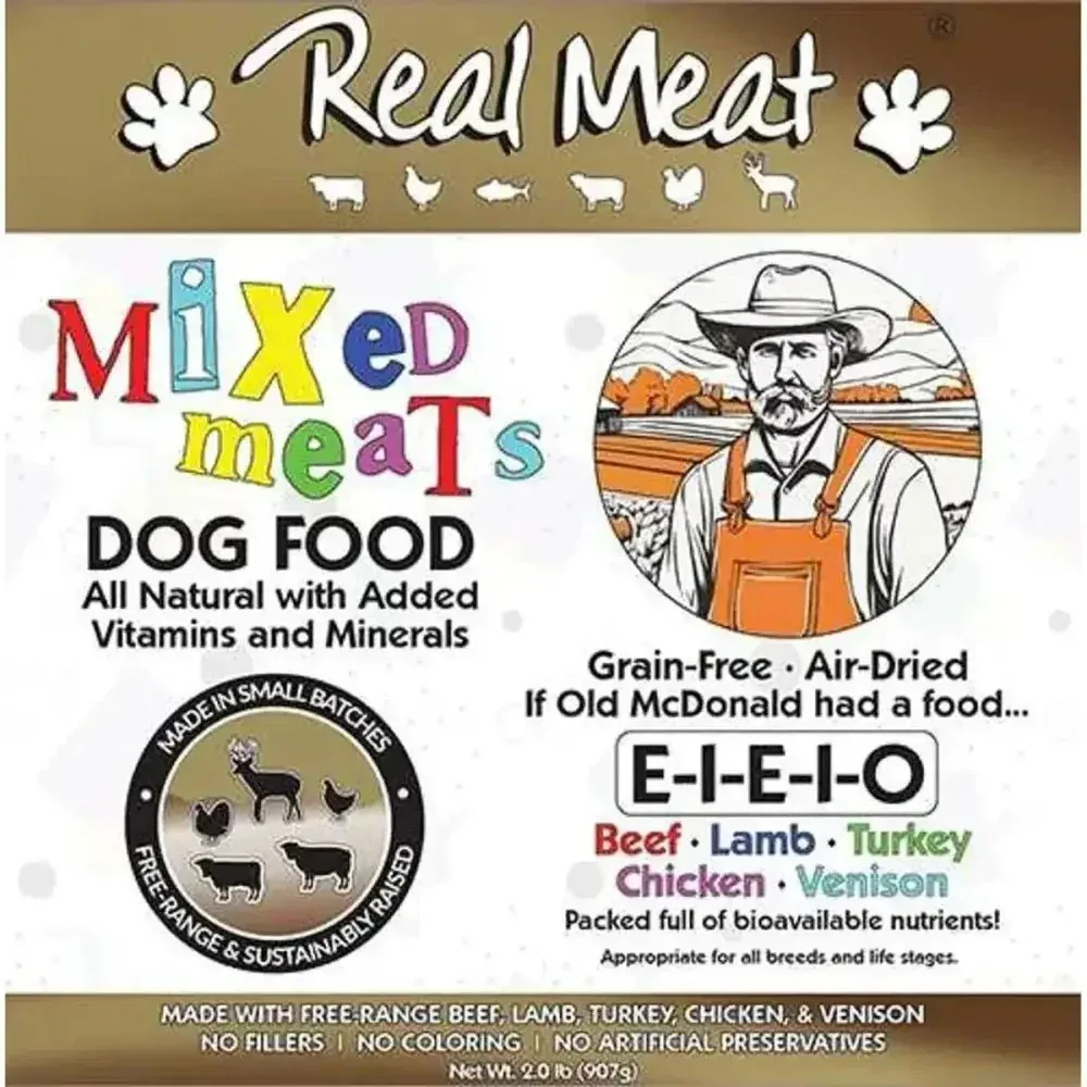 The Real Meat Air-Dried Mixed Meat Eeieeio Dog & Cat Food 2lb