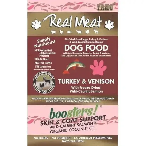 The Real Meat Company Air-Dried Turkey Venison with Salmon Dog Food 2lb