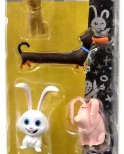 The Secret Life of Pets Mini Pets Gold Max, Buddy, Snowball & Pig Henchman Figure 4-Pack