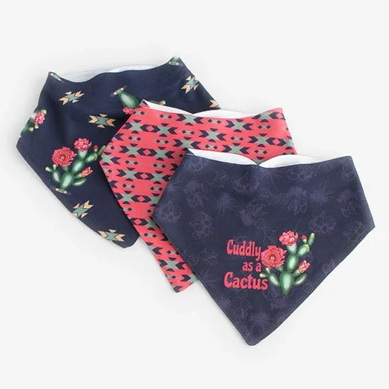 The Whole Herd Cuddly As A Cactus Drool Bib Set