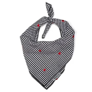 THE WORTHY DOG | Gingham Hearts Bandana