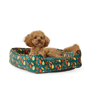 Thrills & Chills® Halloween Leaves Cuddler Dog Bed, ONESIZE 18 IN L X 20 IN W