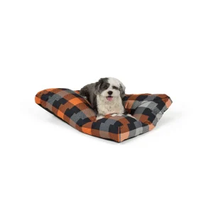 Thrills & Chills® Halloween Plaid Pillow Dog Bed, ONESIZE 36 IN L X 28 IN W
