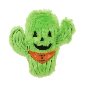 Thrills & Chills™ Halloween Plush Flattie Cactus Dog Toy