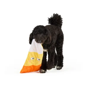 Thrills & Chills™ Halloween Plush Flattie Candy Corn Dog Toy