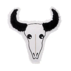 Thrills & Chills™ Halloween Plush Flattie Skull Dog Toy