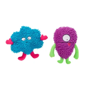 Thrills & Chills™ Halloween Plush Monster Blue Purple Dog Toy 2-Pack