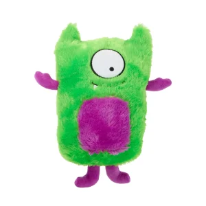 Thrills & Chills™ Halloween Plush Monster Green Purple Dog Toy