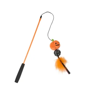 Thrills & Chills™ Halloween Teaser Lightup Pumpkin Cat Toy