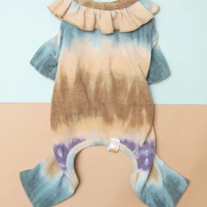Tie-Dye Ruffle Dog Onesie (Made in the USA) <>