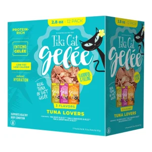 Tiki Pet Cat Gelee Tuna 2.8oz. Variety Pack (Case of 12)