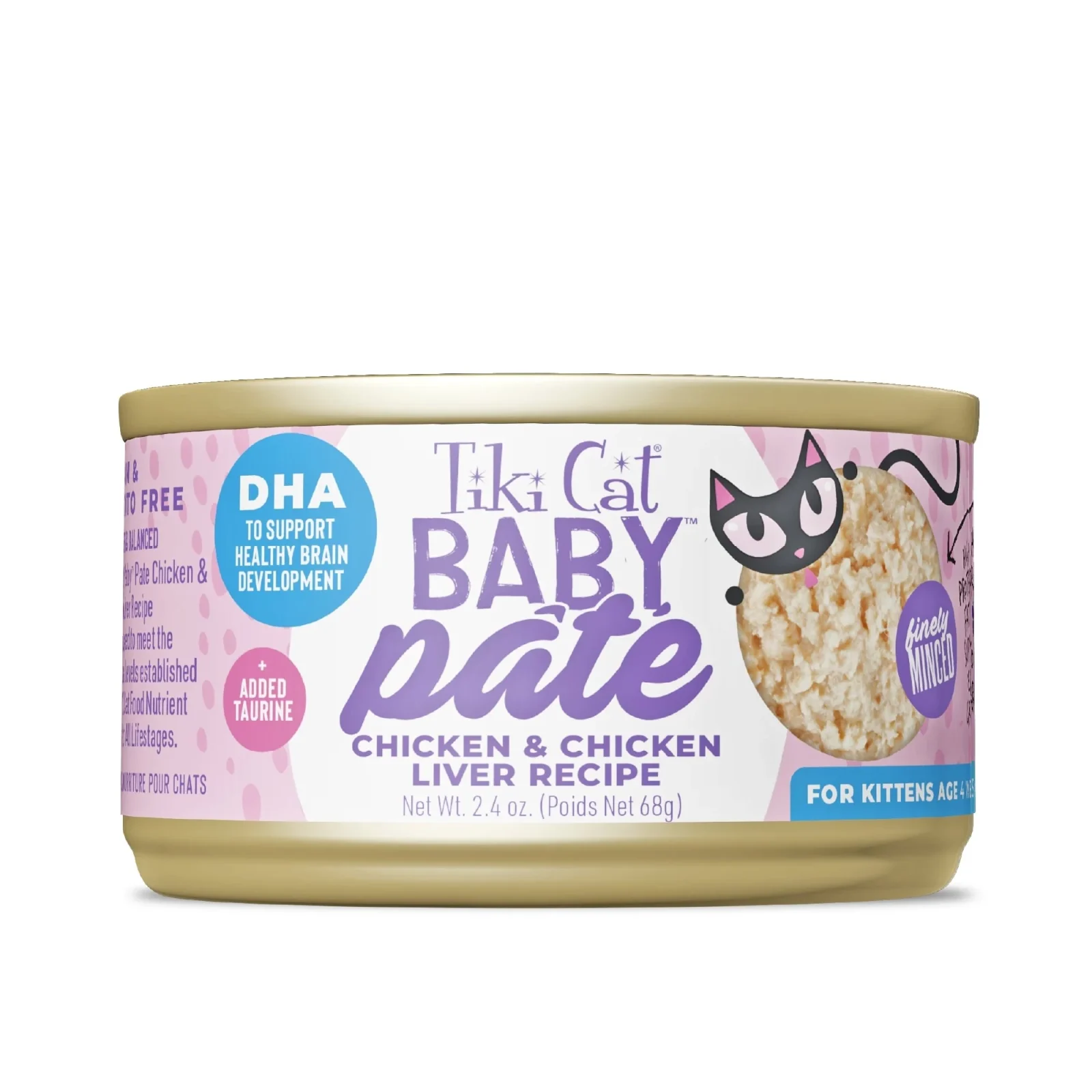 Tiki Pet Cat Pate Kitten Chicken Liver 2.4Oz (12 per unit)