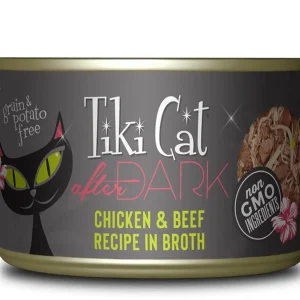 Tiki Pets Cat After Dark Chicken and Beef 5.5oz. (Case of 8)