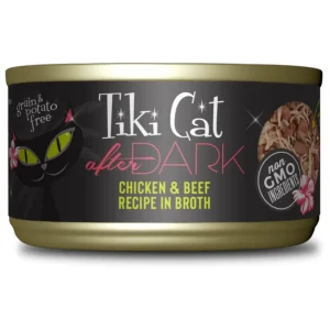 Tiki Pets Cat After Dark Chicken Beef 2.8oz. (Case of 12)