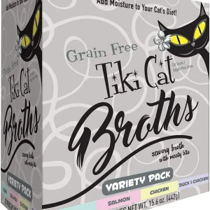 Tiki Pets Cat Broth Variety Pack 1.3oz. Pouch (Case of 12)