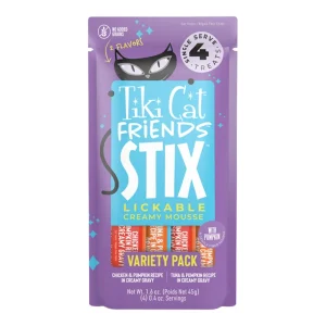 Tiki Pets Cat Friends Stix Variety Pack, 1.6 oz Pouch