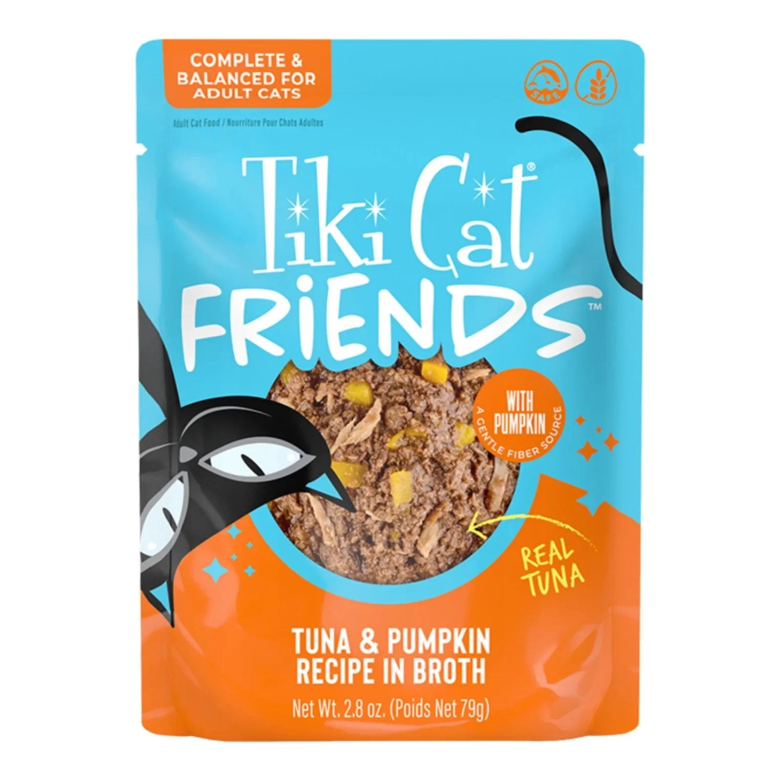 Tiki Pets Cat Friends Tuna & Pumpkin, 2.8 oz Pouch