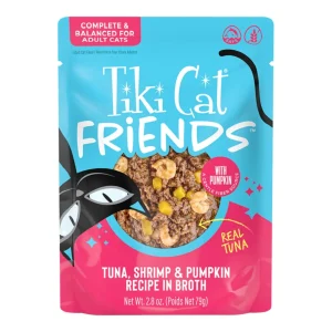 Tiki Pets Cat Friends Tuna Shrimp & Pumpkin, 2.8 oz Pouch