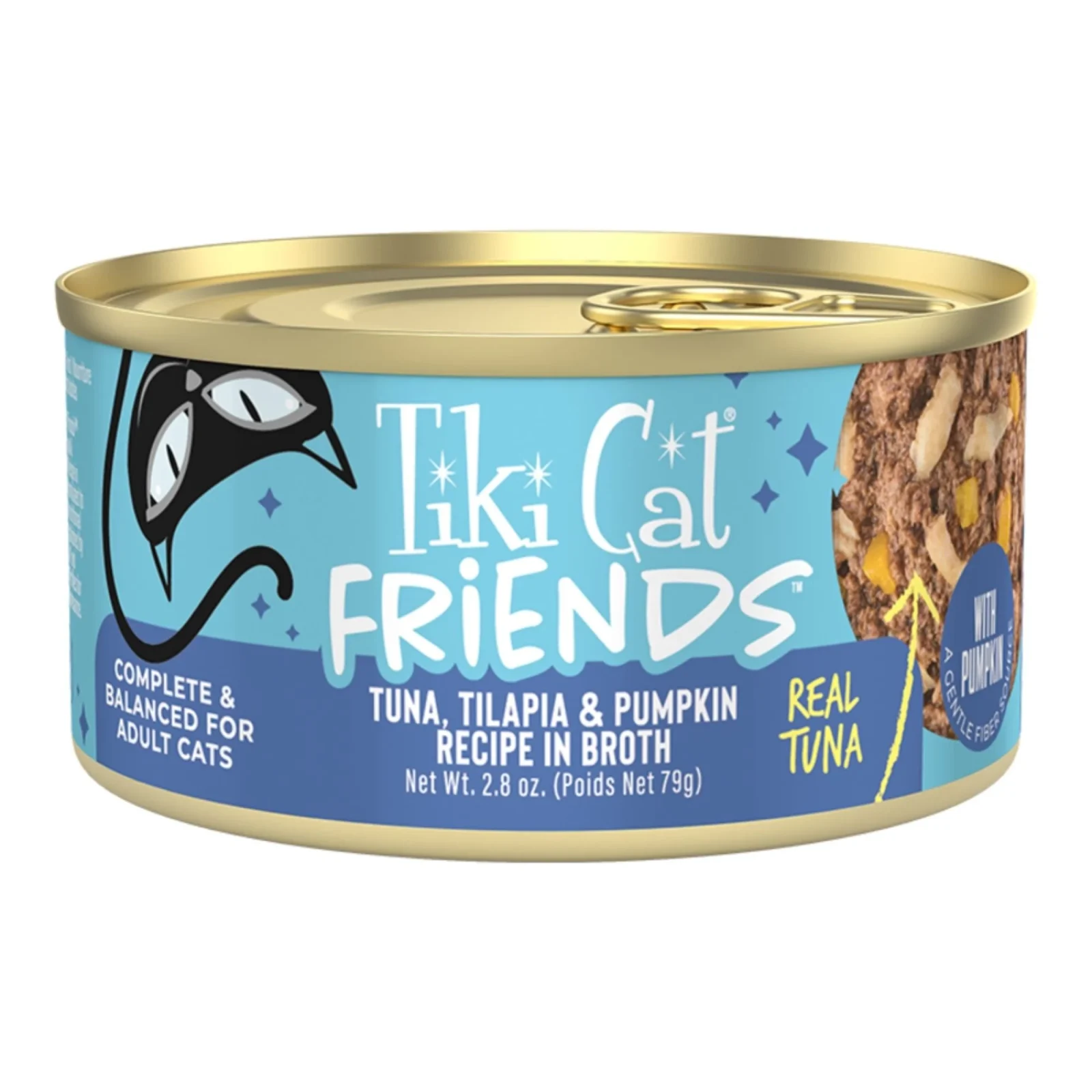 Tiki Pets Cat Friends Tuna Tilapia & Pumpkin, 2.8 oz Pouch