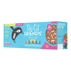 Tiki Pets Cat Friends Tuna Variety Pack, 2.8 oz, Case of 12