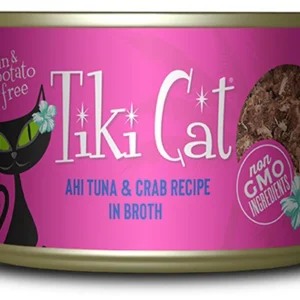Tiki Pets Cat Hana Grill Ahi Tuna & Crab in Broth 6oz. (Case of 8)