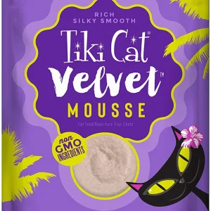 Tiki Pets Cat Velvet Mousse Chicken and Egg in Broth 2.8oz. (Case of 12)