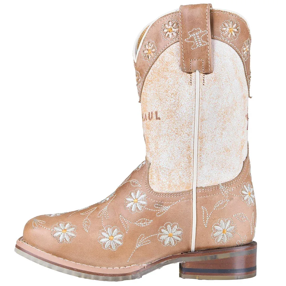 Tin Haul Kid's Meadow Mare Sole Daisy Dots Vamp 8in White Top - Image 2