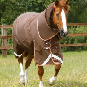 Titan 300g Turnout Rug with Snug-Fit Neck Cover Brown