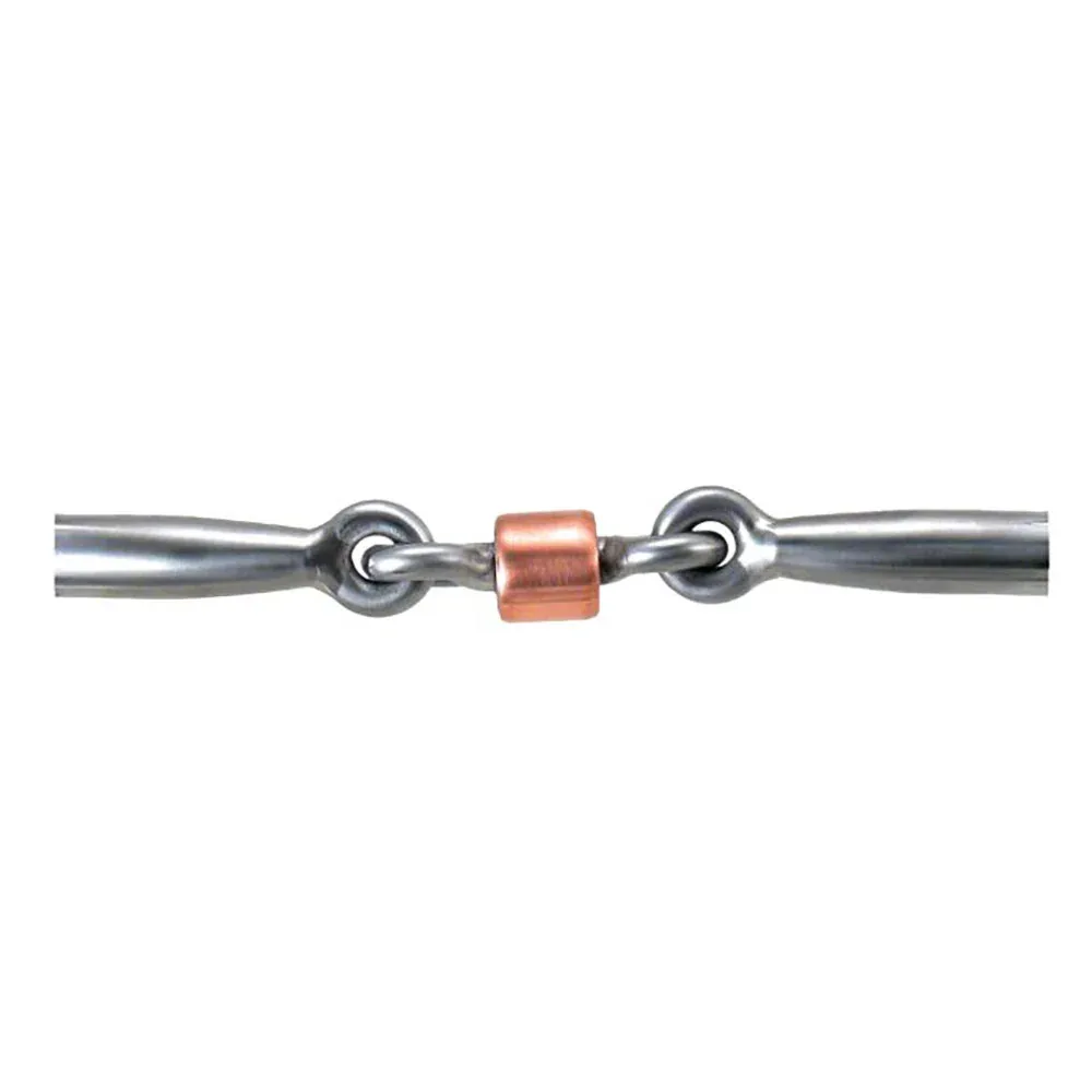 Tom Balding Bits Ballhinge D-Ring Slick 50 Snaffle with Hand Engraved Conchos - Image 2