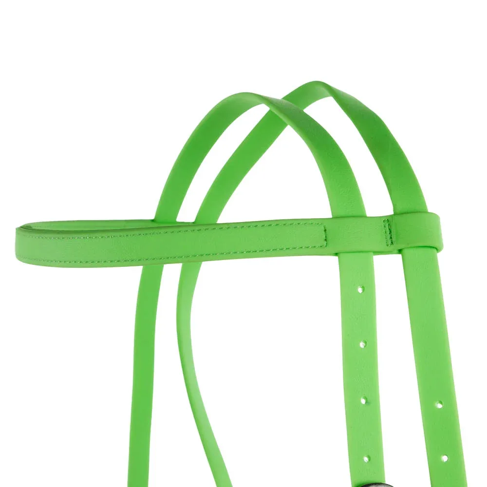 Tomahawk Biothane Lime Green Browband Headstall - Image 2
