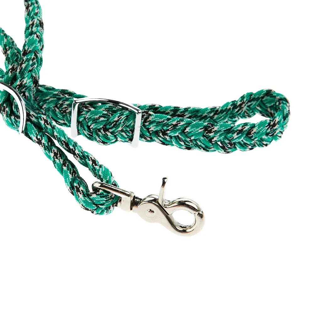Tomahawk Green Nylon Knot 3 Plait Rein - Image 2