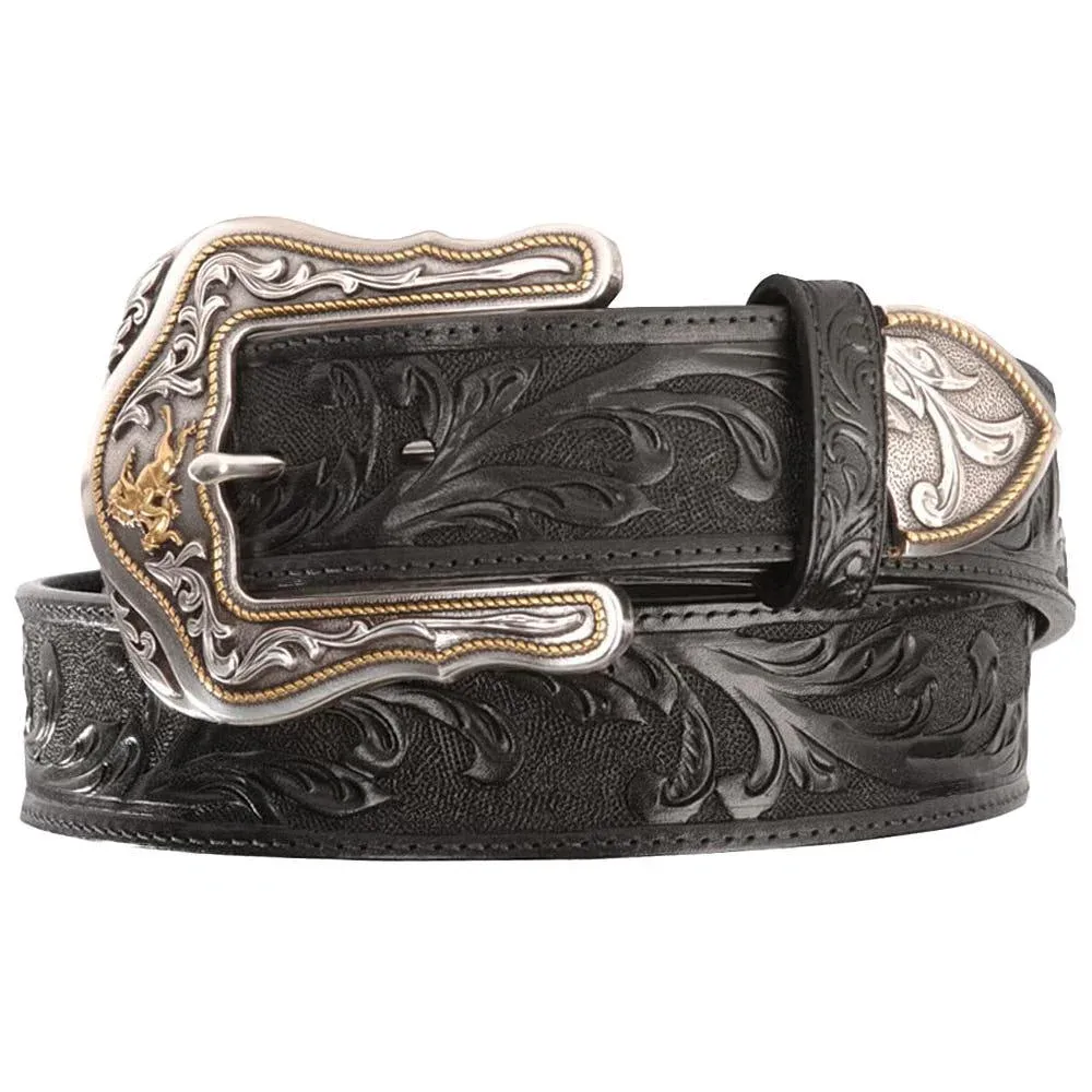 Tony Lama Men's Black Westerly Ride Belt