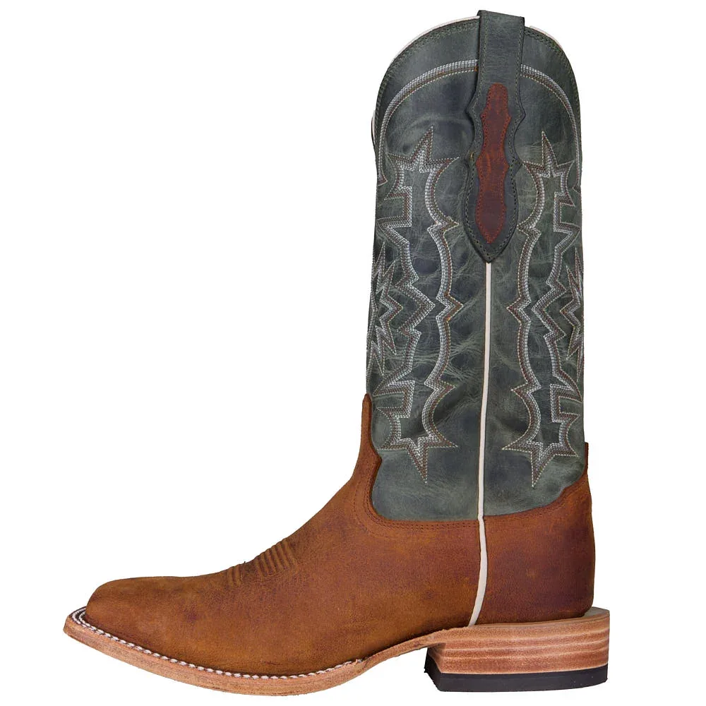 Tony Lama Men's Gustavo Cognac Elk Vamp 13in Green Top - Image 2