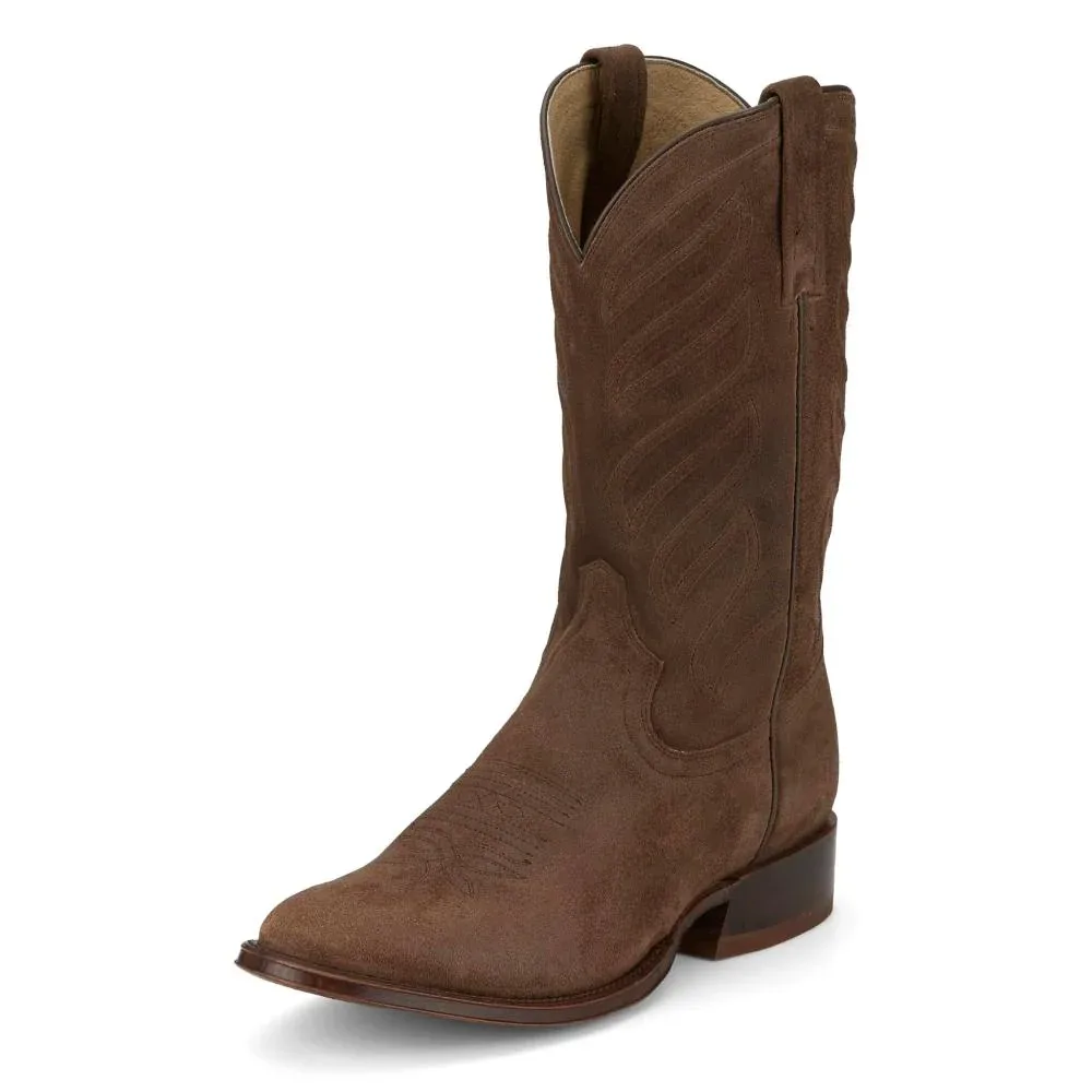 Tony Lama Men`s Leado Taupe Suede 12in Suede Top