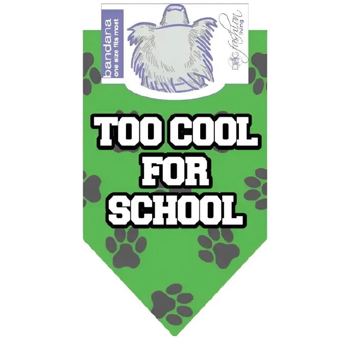 Too Cool For School Bandana by Dog Fashion Living - Image 2