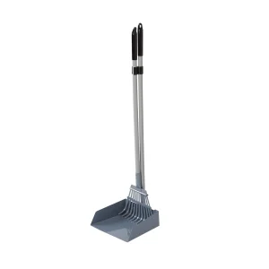 Top Paw® 2-Piece Rake & Scoop Set Poop Scooper, Long Handle, Rust Resistant, Blue/Gray