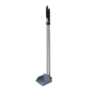 Top Paw® 2-Piece Spade & Scoop Set Poop Scooper, Long Handle, Rust Resistant, Blue/Gray