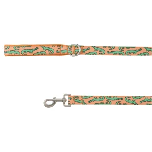 Top Paw® Alligator Dog Leash, Orange Dog Leash, Walking Dog Leash, 4' Long