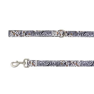 Top Paw® Animal Print Dog Leash, Black & White Dog Leash, Walking Dog Leash, 4' Long