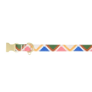 Top Paw® Aztec Print Dog Collar, White Dog Collar, Adjustable, Multiple Sizes