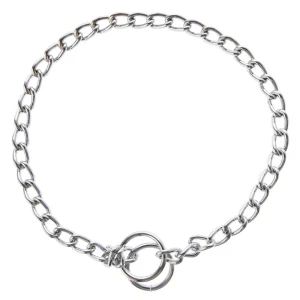 Top Paw® Basic Chain Dog Collar, Silver Chain Dog Collar, Training Dog Collar, Multiple Sizes
