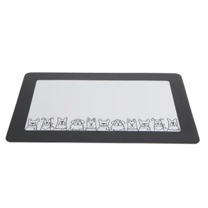 Top Paw® Black & White Dog Face Placemat