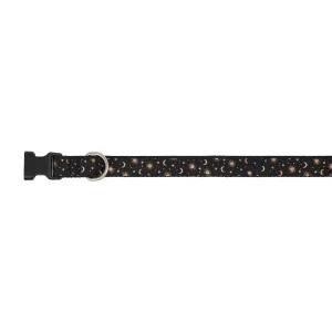 Top Paw® Celestial Dog Collar, Black Dog Collar, Adjustable Dog Collar, Stars, Moons, Multiple Sizes